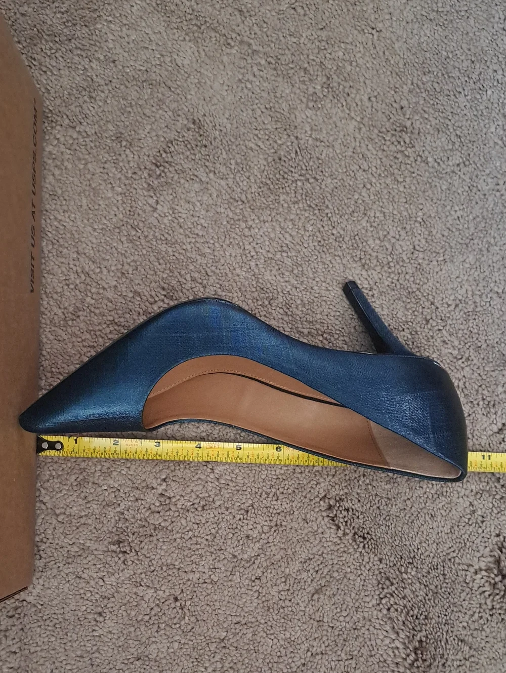 Calvin Klein Metallic Deep Teal Pointed-Toe Pumps